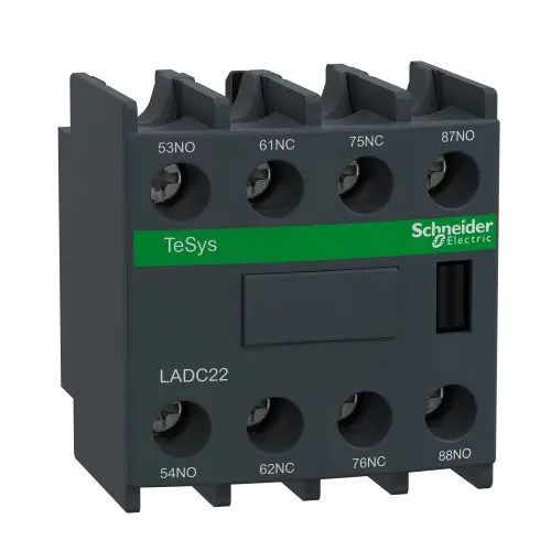 Segédérintkező blokk D-hez előlapra rádugható 2-z 2-ny 10A/AC15/230V TeSys LAD-C Schneider LADC22