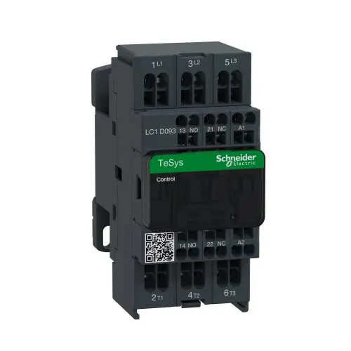 Kontaktor (mágnesk) 4kW/400VAC-3 3-Z 24VAC 1-z 1-ny rugószorításos TeSys LC1-D Schneider LC1D093B7