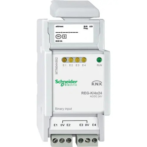 KNX 4-be- 0-24V/ AC/DC kalapsínre 2.5M IP20 KNX Schneider MTN644892