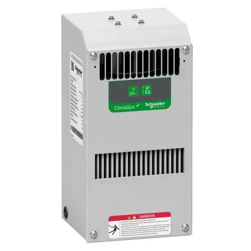 Hőcserélő levegő/levegő 280m3/h fali AC 230-250V/AC50Hz 22W/K-hő ClimaSys CE Schneider NSYCEA22E