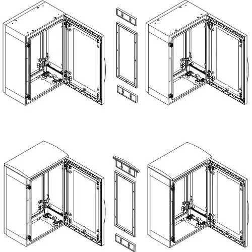 Összekötőkészlet vízszintes 1250mm-ma 320mm-mé műanyag szürke Thalassa PLA Schneider NSYMUPLA123G