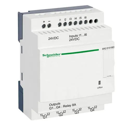 Vezérlőrelé 6DI 4DO /relé 24V/DC 8A Zelio Logic Schneider SR2D101BD