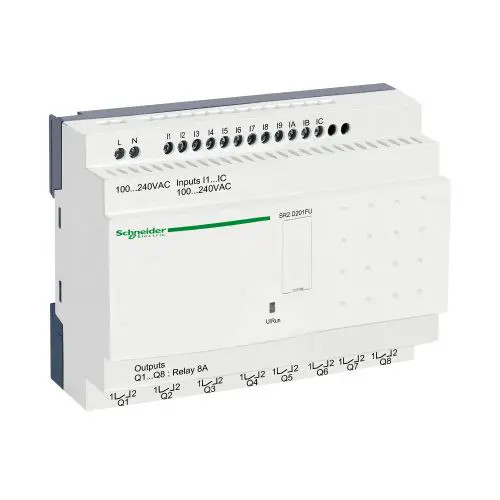 Vezérlőrelé 12DI 8DO /relé 100-240V/AC 8A Zelio Logic Schneider SR2D201FU