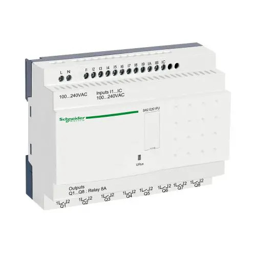 Vezérlőrelé 12DI 8DO /relé 100-240V/AC 8A Zelio Logic Schneider SR2E201FU