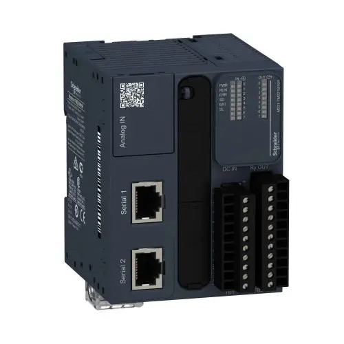 PLC logikai vezérlő kompakt 19.2-28.8V/DC 8DI 8DO 8-relé/O 2AI Modicon M221 Schneider TM221M16R