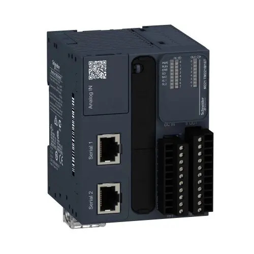 PLC logikai vezérlő kompakt 19.2-28.8V/DC 8DI 8DO 2AI Modicon M221 Schneider TM221M16T