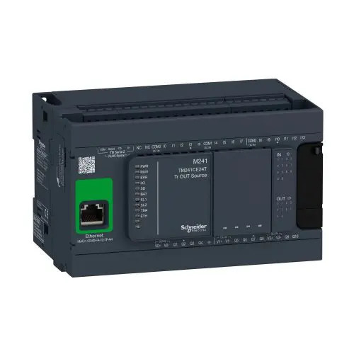 PLC logikai vezérlő kompakt 19.2-28.8V/DC 14DI 10DO Modicon M421 Schneider TM241CE24T