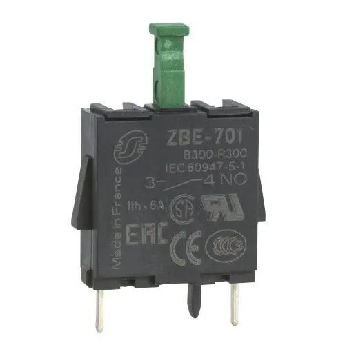 Érintkezőblokk vezérlőkészülékhez előlapra rádugható 1-z 1.5A/AC15/230V Harmony XB4/XB5 Schneider ZBE701