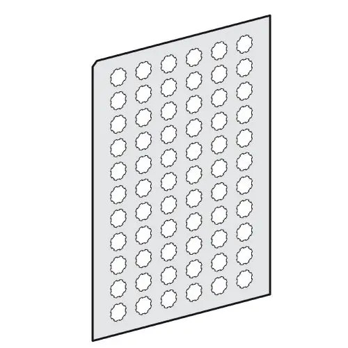 Öntapadós címke nyomógombhoz üres 66db/lap XB4/5-höz  Harmony XB4 Schneider ZBY1101